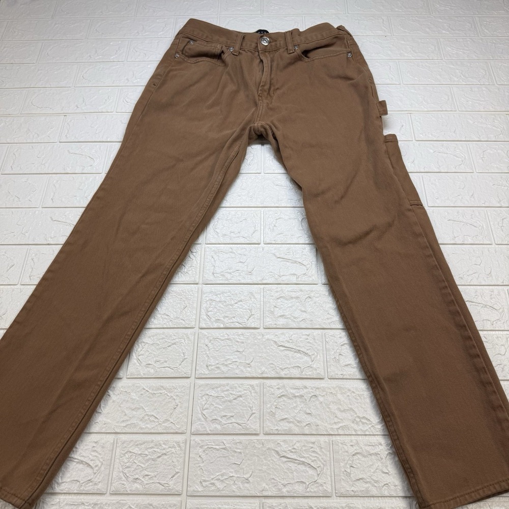PacSun Mens Brown Cargo Pants Slim Tapered Skater Streetwear 30x30